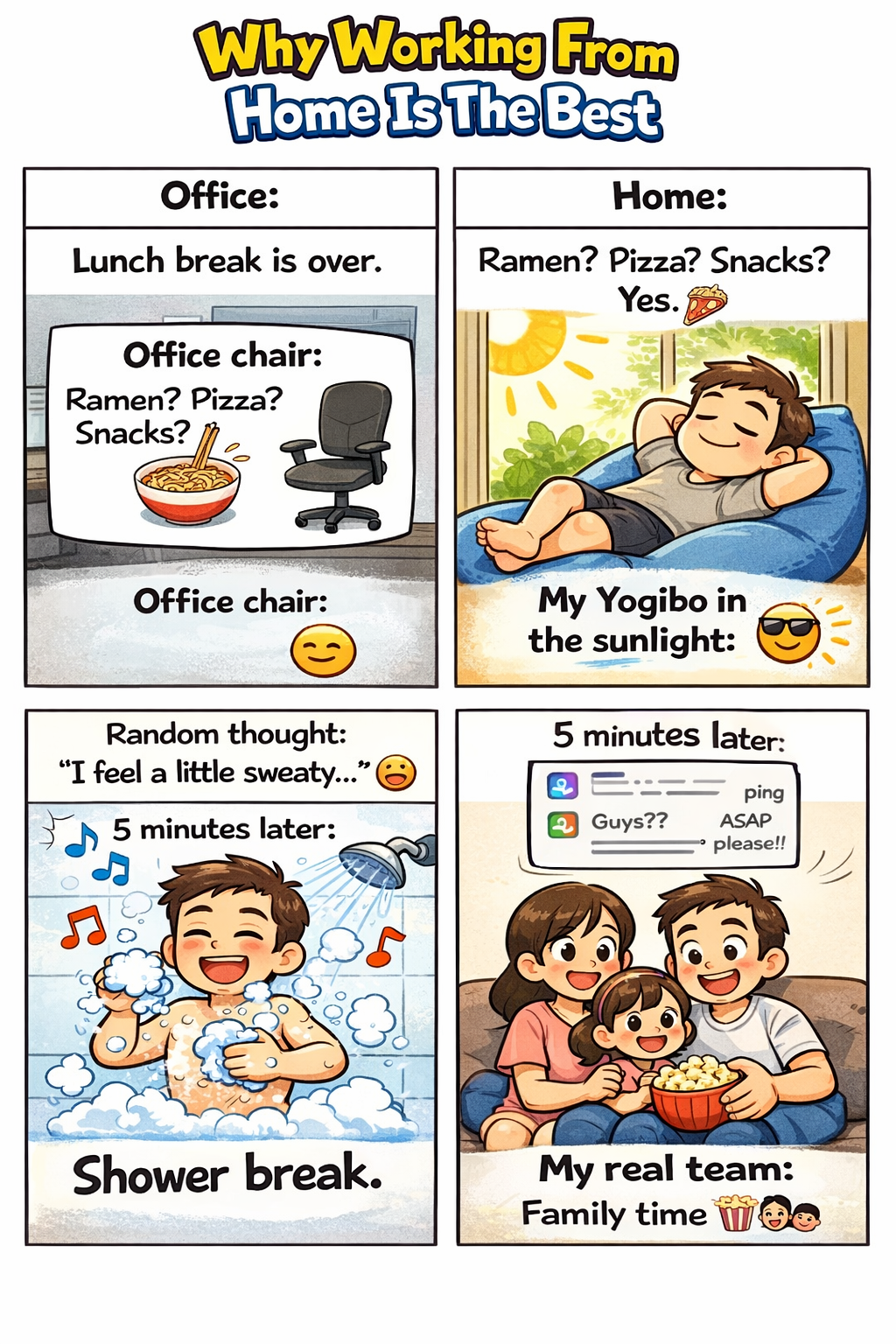 Why Working From Home Is The Best cartoon journal